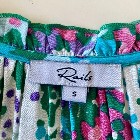 NWOT RAILS Juni Floral Tie Waist Midi Dress - Picture 8 of 11